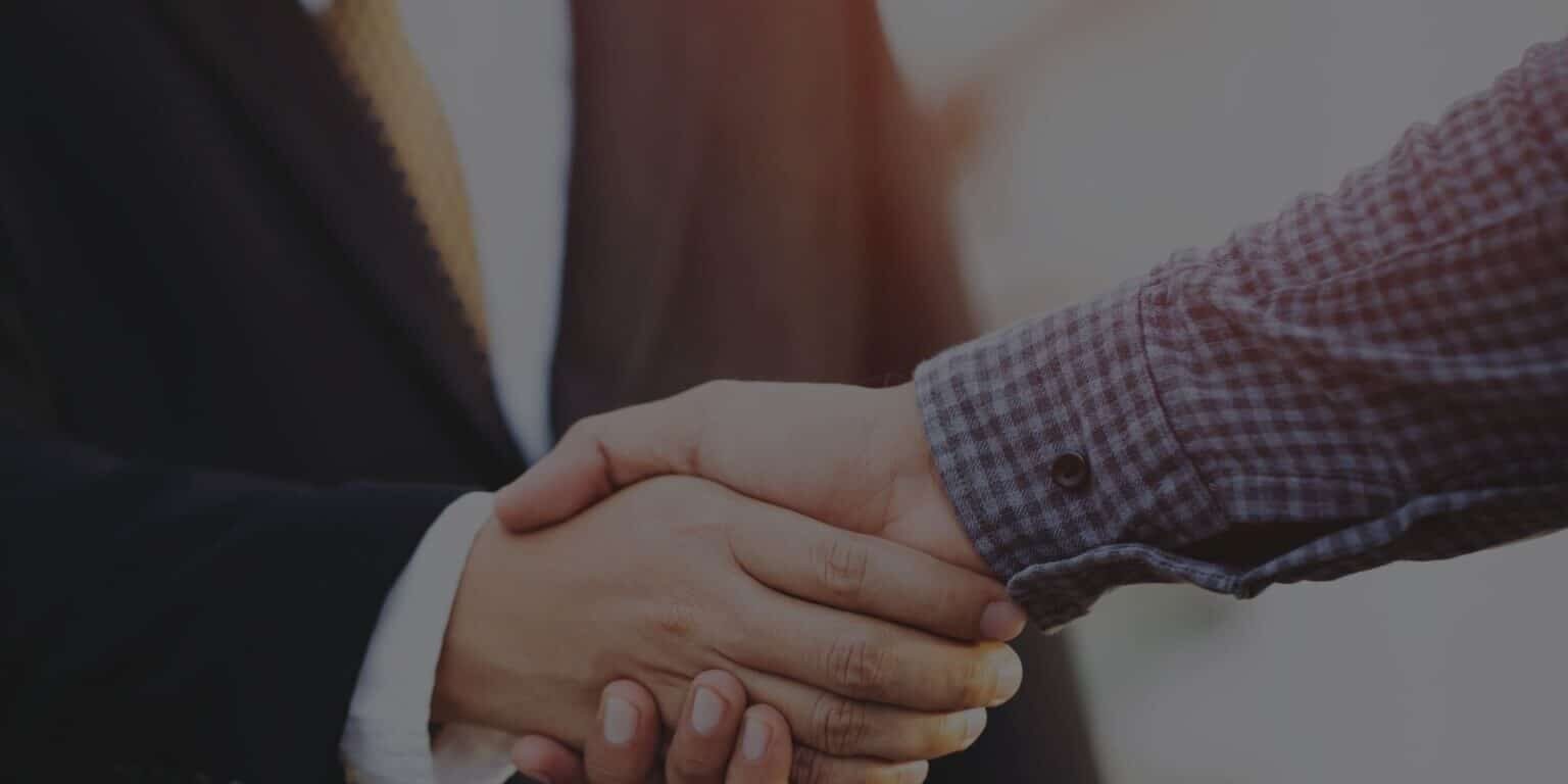 Two men shaking hands