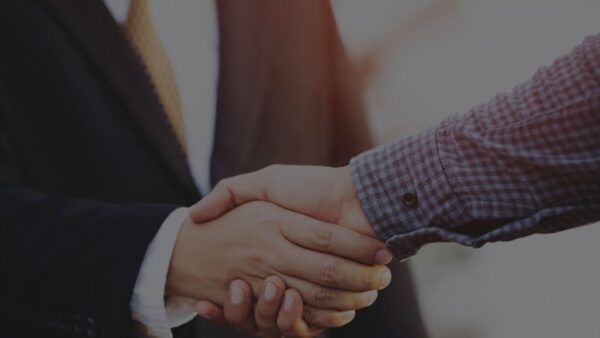 Two men shaking hands